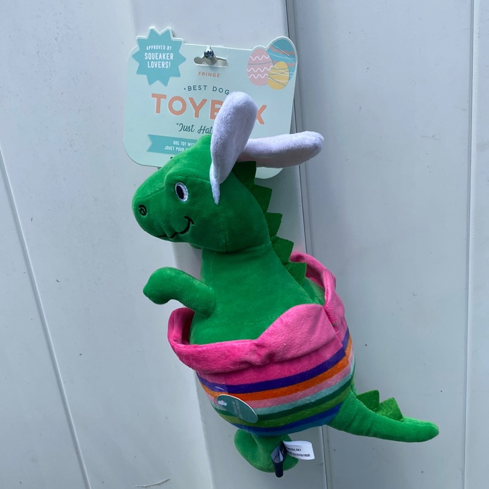 Fringe Easter Dinosaur With Squeaker